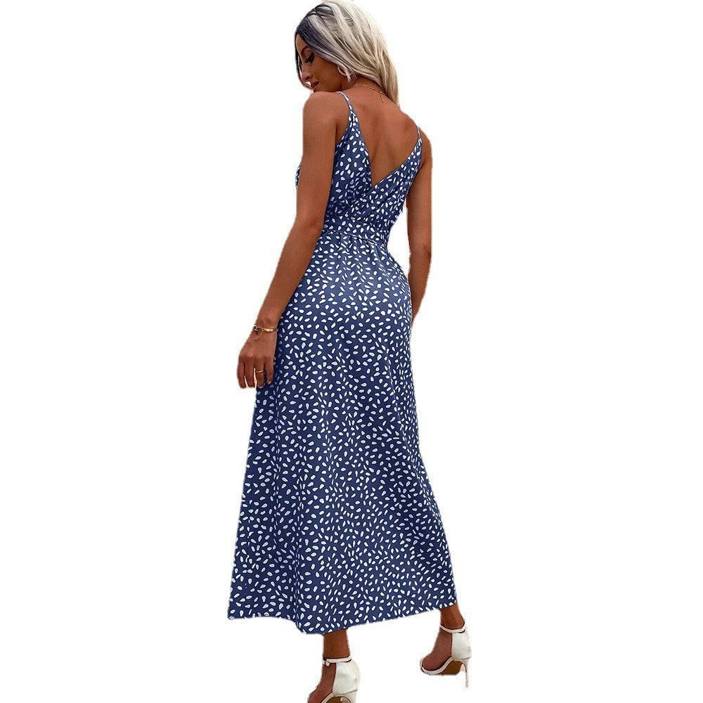 Isola Lace-Up Floral Maxi Dress