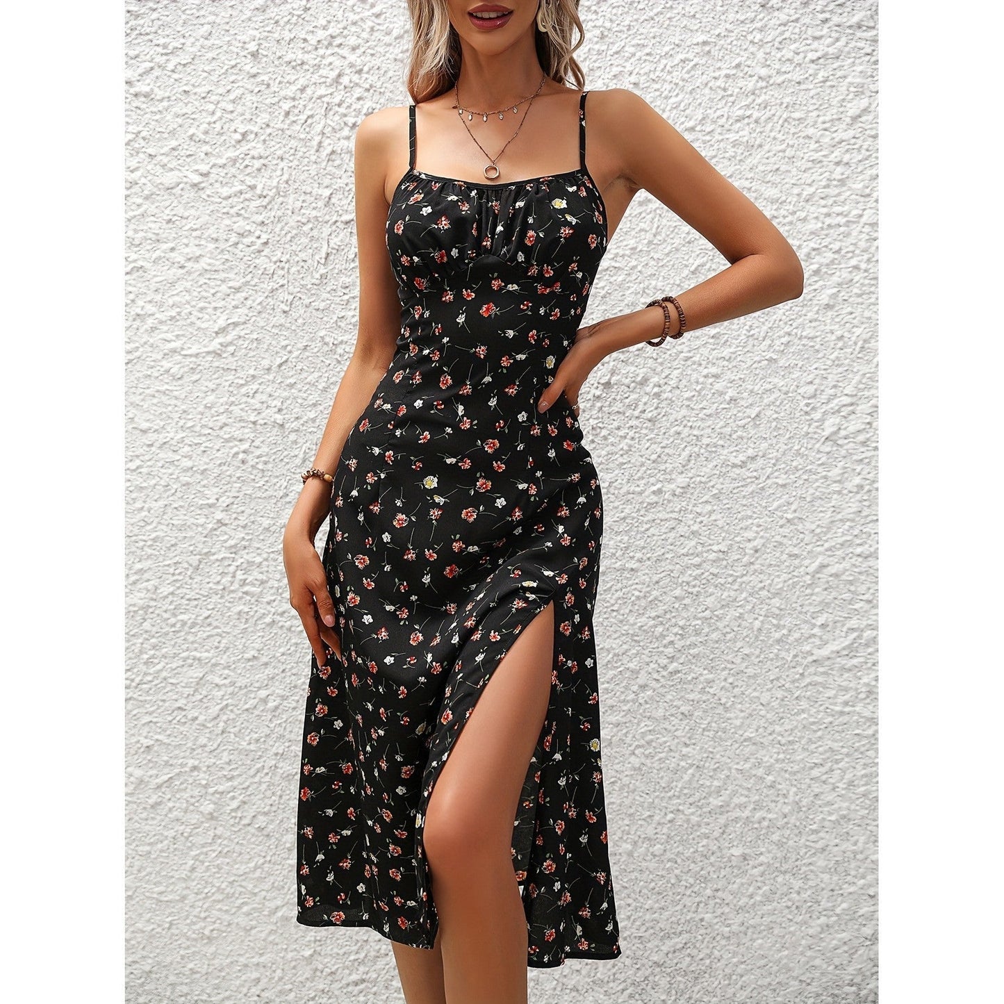 Nola Polka Dot Split Suspender Dress