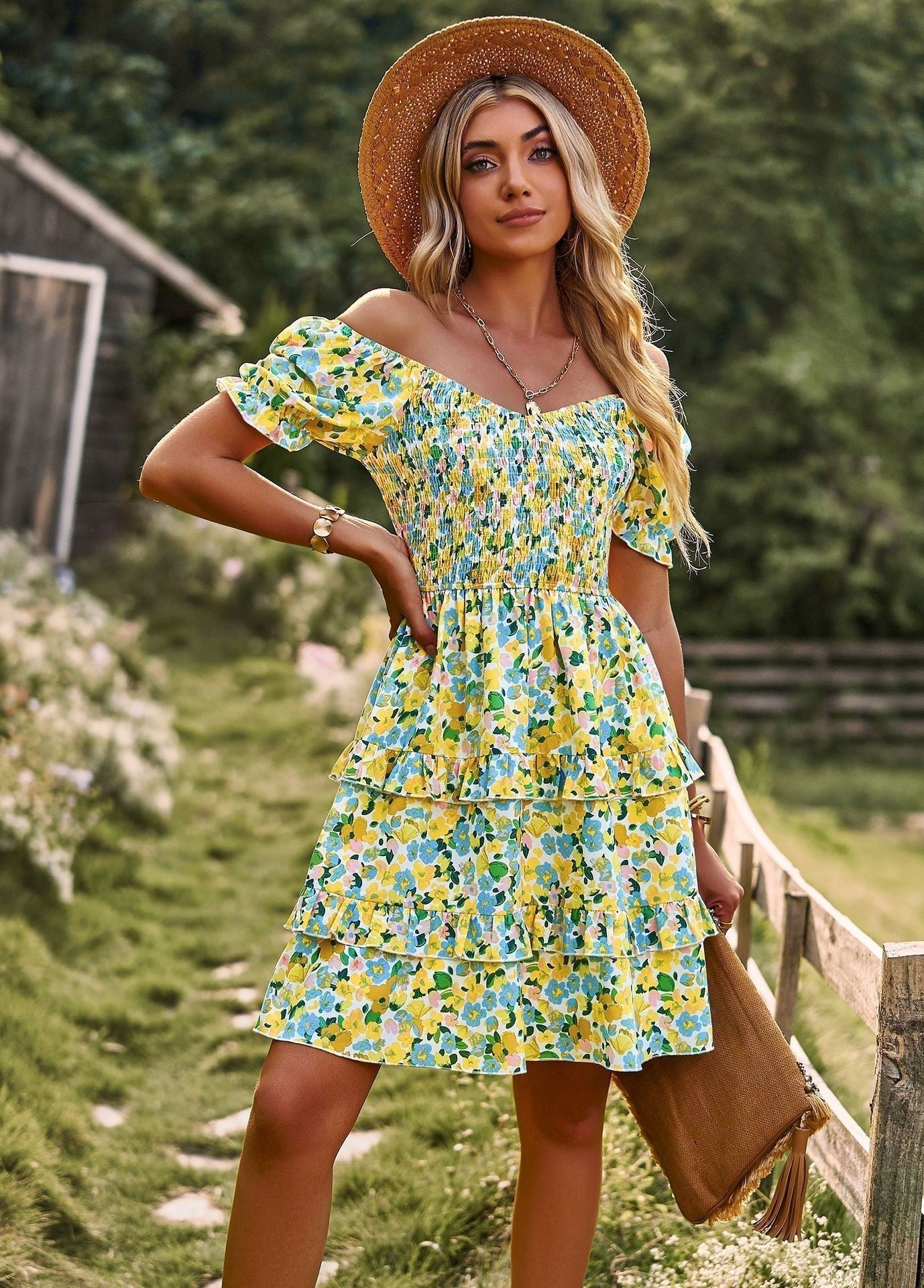 Soraya Floral Off-Shoulder Dress