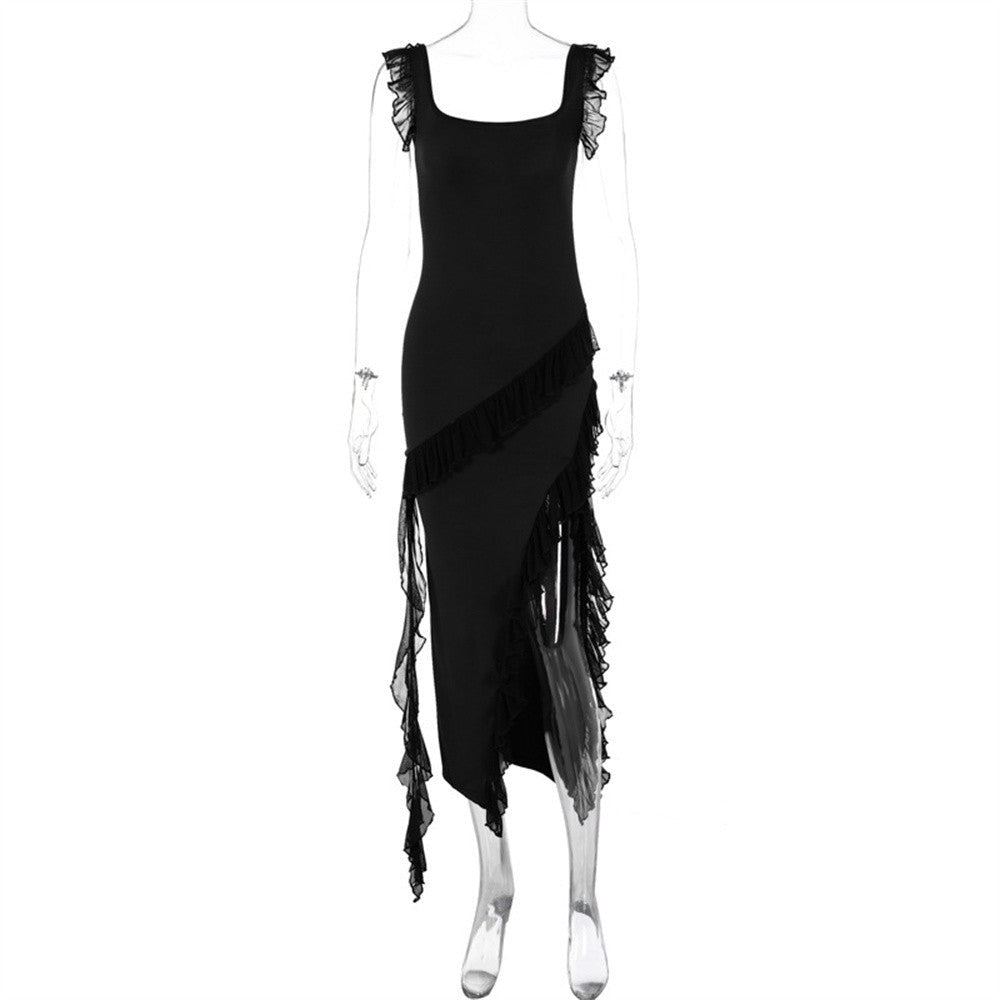Arlina Ruffle Split Maxi Dress