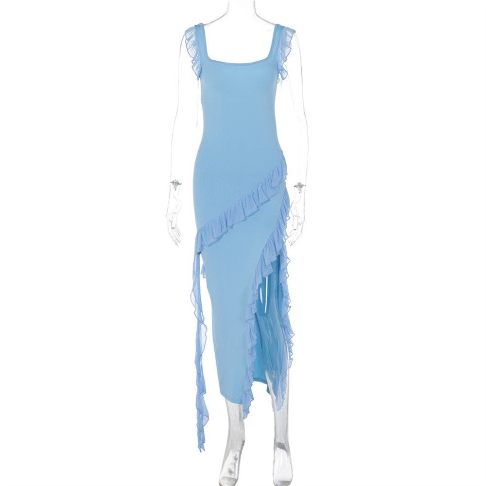 Arlina Ruffle Split Maxi Dress