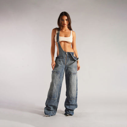 Daina Denim Suspender Jumpsuit