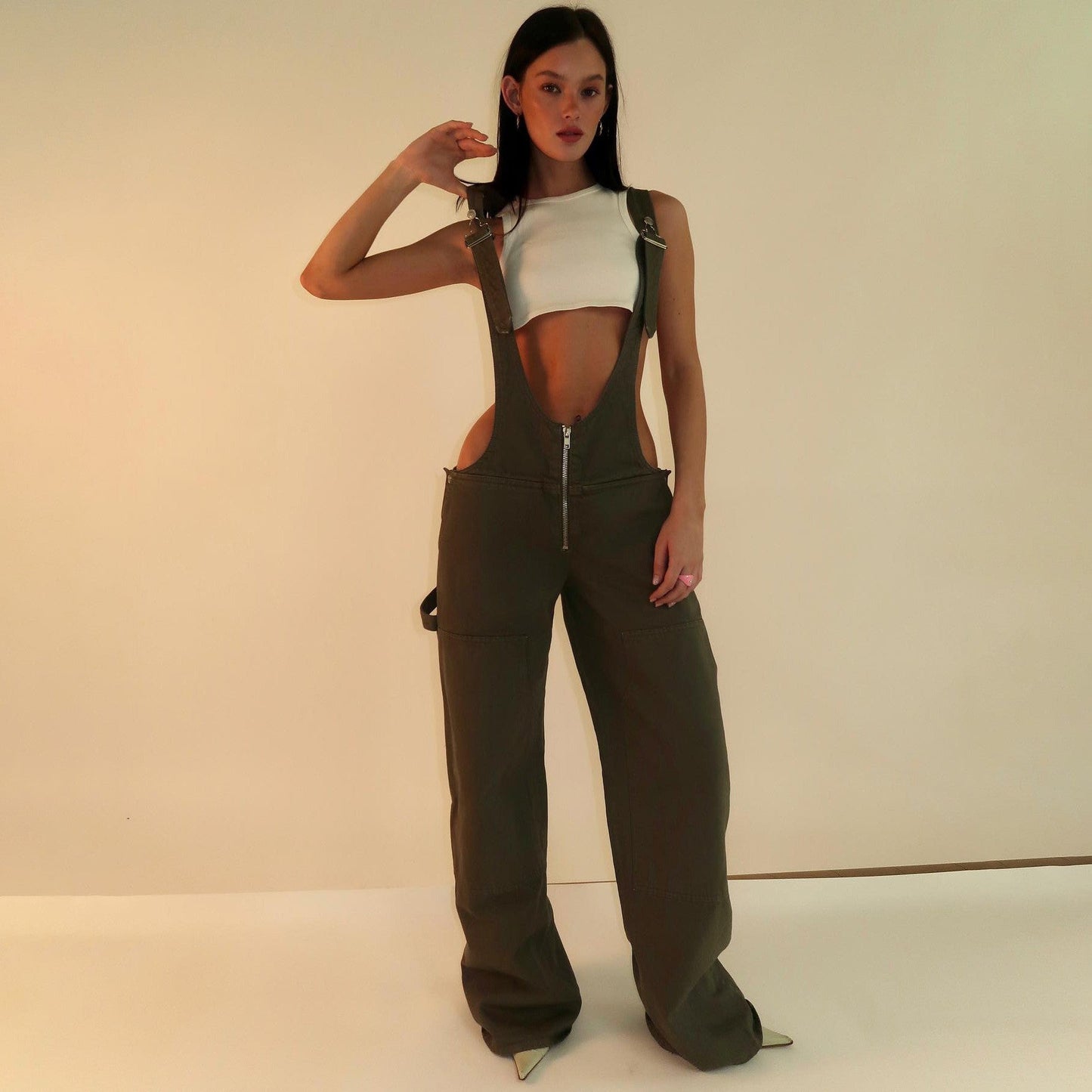 Daina Denim Suspender Jumpsuit