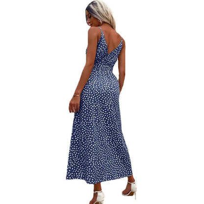 Isola Lace-Up Floral Maxi Dress