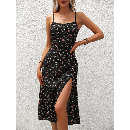 Nola Polka Dot Split Suspender Dress